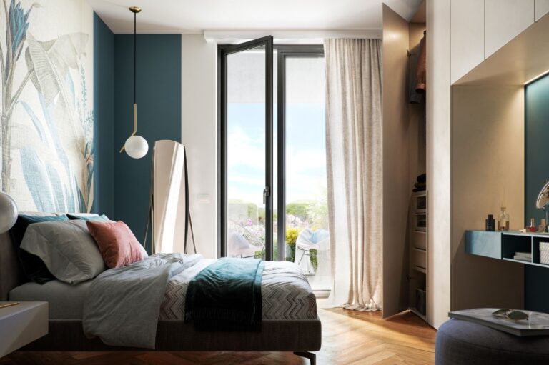 126 Martini render dettaglio interno camera da letto