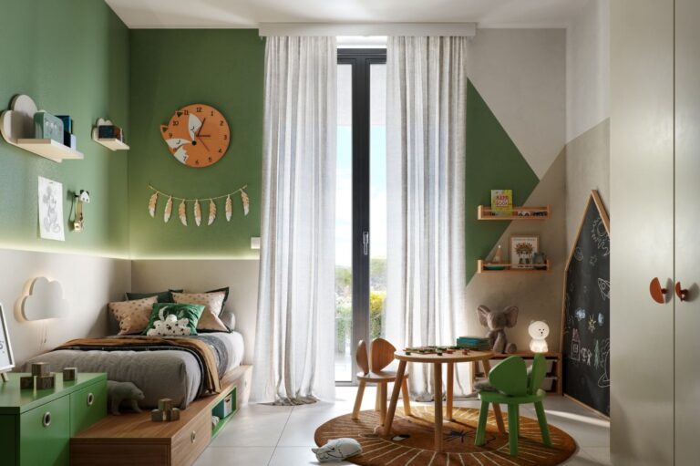 126 Martini render dettaglio interno camera da letto bimbo