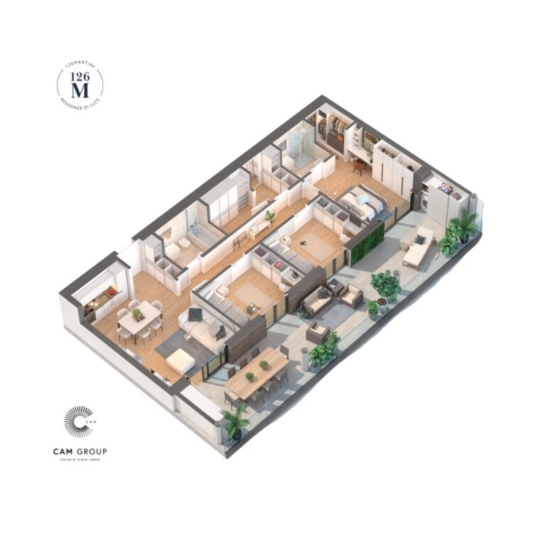 Planimetria QUADRILOCALE Q1 126 Martini